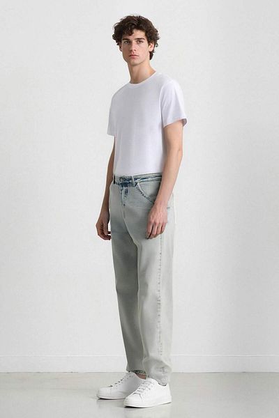 DeFacto Φαρδιά Εφαρμογή Rainy Jean Παντελόνι Baggy Fit D7278ax25sp