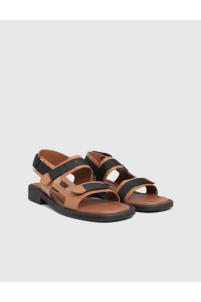 İLVİ Damita Genuine Leather Tan Women's Sandals