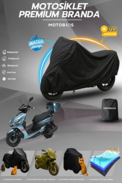 Motobros قماش القنب للدراجات النارية كوبا بيزارو أسود مقاوم للماء ومتين (أعلى سماكة) للاستخدام مدى الحياة