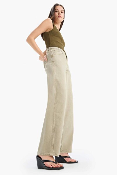 DeFacto Afra X Coool Baggy Fit Gabardin Pantolon Yıkamalı Normal Bel E4307ax