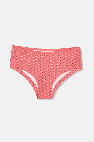 Dagi Plum-Pink-Turquoise Women's 3-Piece Patterned Hipster Panties