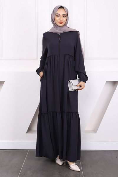 İmajButik Smoked Sleeve Elastic Frilly Ferace