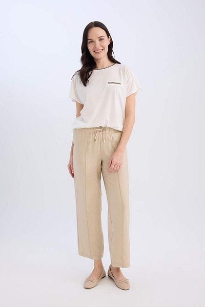 DeFacto Flexible Waisted Pocket - Straight Leg Trousers D8354Ax25Sp