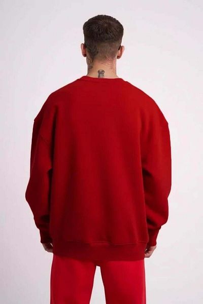 modamtn    Unisex Crew Neck Three Thread Sweatshirt - Red