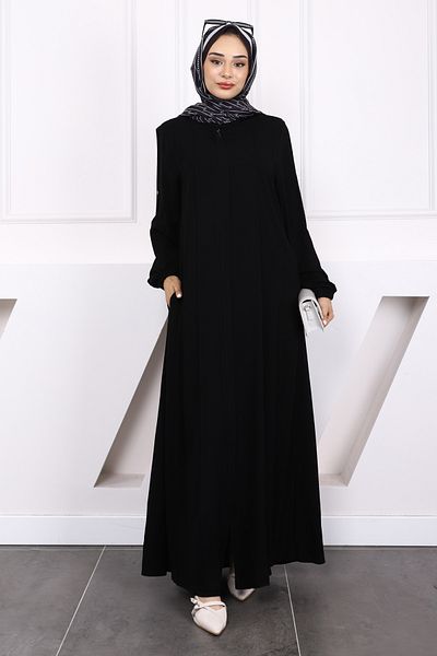 İmajButik Черен ръкав с детайли Абая