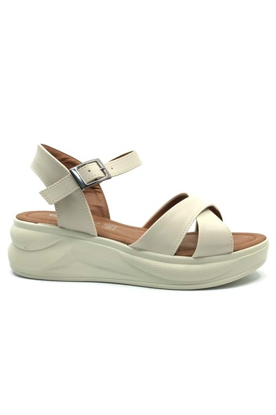 Kocamanlar Ayakkabı Kocamanlar Gundimarb Comfort Orthopedic Women's Sandals Ten