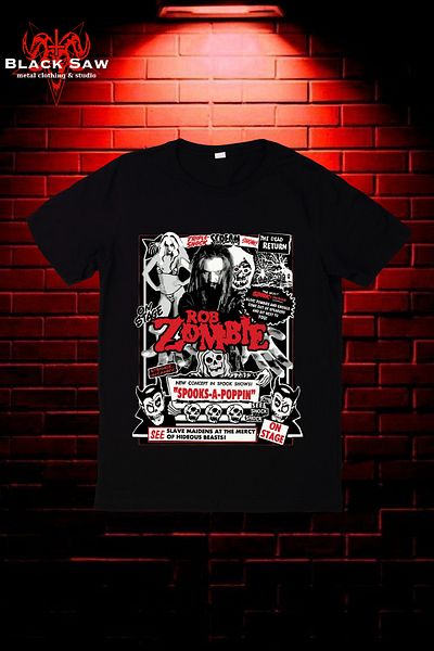 Valens Тениска на Rob Zombie Nu Metal Heavy Metal Band