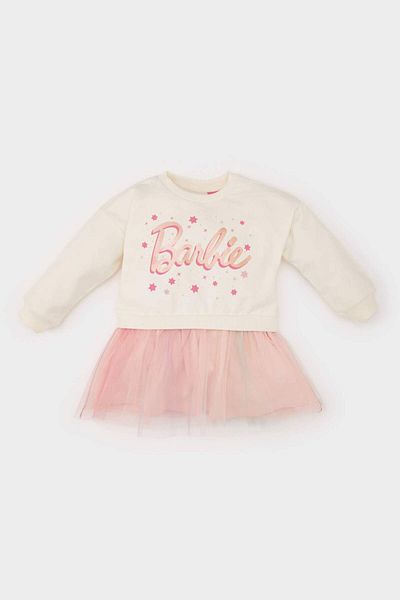 DeFacto Rochie Barbie cu maneca lunga din tul pentru fetita D9584A525SP