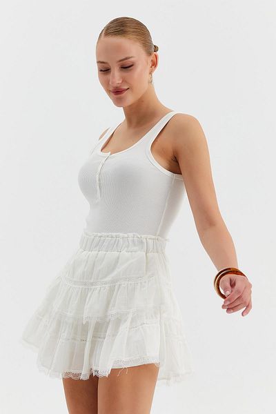 Nish&Chic Mini skirt with ruffle shorts