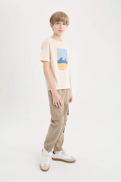 DeFacto Pantaloni de jogger din Gabardine cu picior standard pentru băieți D6314A825SP