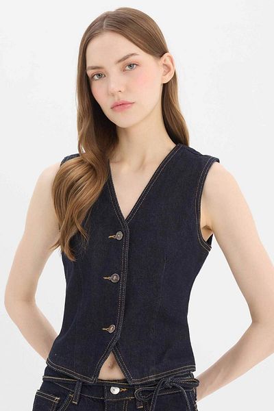 DeFacto Blazer cu nasturi Vesta de jeans D5820AX25SP