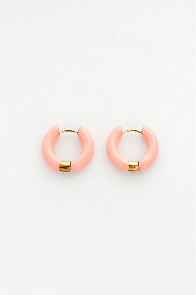 UKHWD SUPPLY Ka5017Pm Model Enamel Hoop Earrings