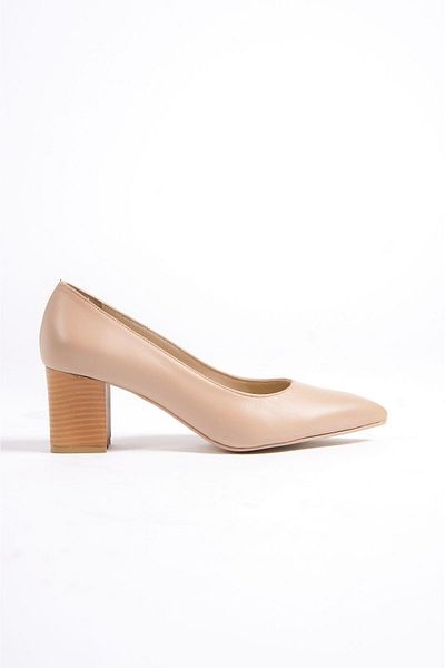 Mubiano Piele autentică MBMTS21-N Nude 5,5 cm Tocuri groase Pantofi cu toc pentru femei