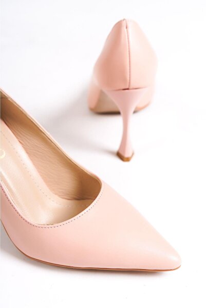 Mubiano Dámské tenké 9cm podpatky z pravé kůže MB971-PD na jehlovém podpatku a boty na podpatku