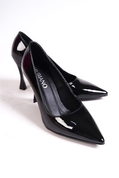 Mubiano Piele autentică MB972-S Pantofi stiletto și cu toc înalt pentru femei, subțiri, cu toc de 9 cm, din piele lacuită