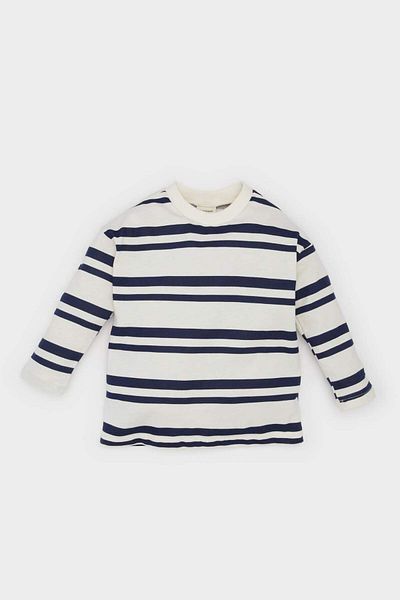 DeFacto Tricou cu mânecă lungă în dungi pentru bebeluși D7738a525sp