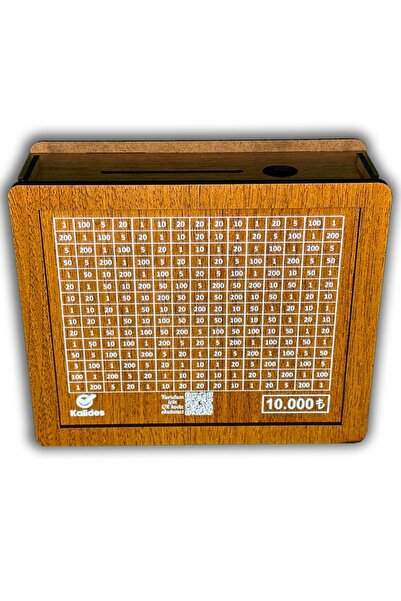 Generic Brand Parabox 10.000 ₺ Piggy Bank Wooden Money Saving Target Box Gift...