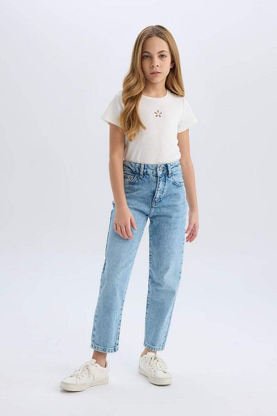 DeFacto Стандартни дънки Mom Fit за момиче D9155A825Sp