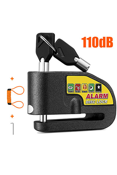 pinlock Motosiklet Alarmlı Disk Kilidi Yüksek Sesli Ve Hatırlatma Kablo