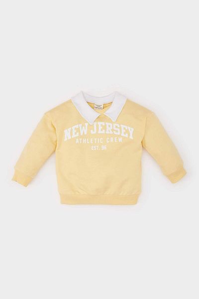 DeFacto Baby Boy Printed Shirt Collar Sweatshirt - E0281A525Sp