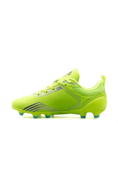 AYAKMOD Yellow Neon Faux Leather Men's Astroturf Field Shoes