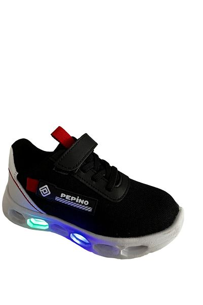 pepino Py23-1213 Black White Red Boys' Sports Shoes Black White