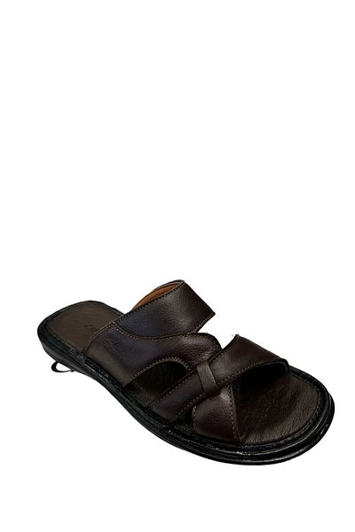 Castle Black 8521 Men's Genuine Leather Slippers Brown