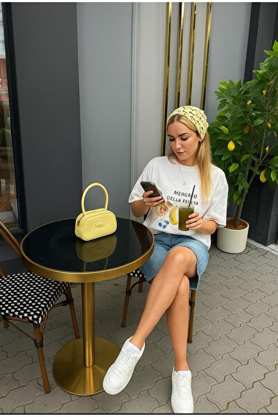 Zess store Papatya çiçekli örme kroşe bandana