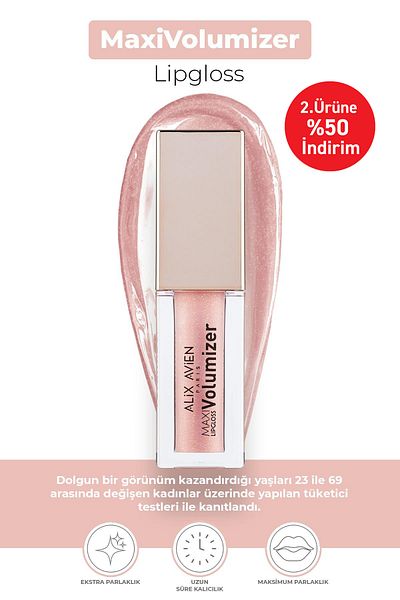 Alix Avien Maxivolumizer Lipgloss 205 - Sweet Gleam - Lasting and Moisturizing Lipstick - Plumping Effect