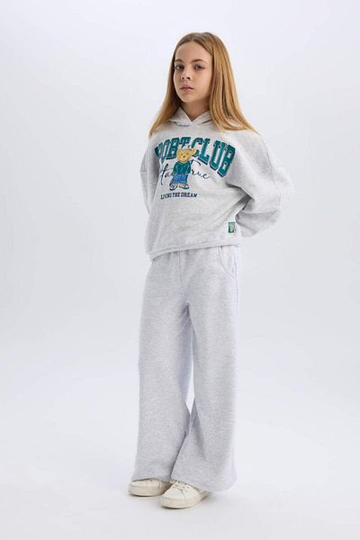 DeFacto Pantaloni de sport pentru fete cu picioare late și buzunare E0024A825SP