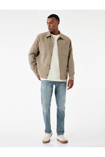 Koton Pantaloni de jeans slim cu talie normală - Brad Jean