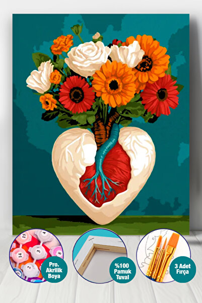 Picasso World Hobby Art Sayılarla Boyama Numaralı Tuval Seti Fırça Boya Dahil...