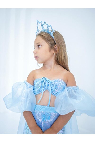 mon icone elsa mavisi pelerinli 4 lü parti set