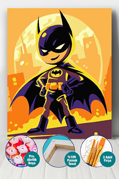 Picasso World Hobby Art Çocuk Sayılarla Boyama Numaralı Tuval Seti Fırça Boya...