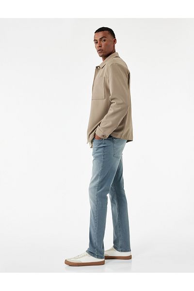 Koton Pantaloni de jeans slim cu talie normală - Brad Jean