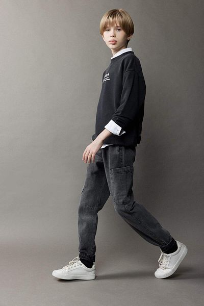 DeFacto Pantaloni de jeans Jogger pentru băieți D7037A825SP