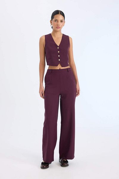 DeFacto Wide Leg Pants High Waist Wide Wide Leg E2365Ax24Au