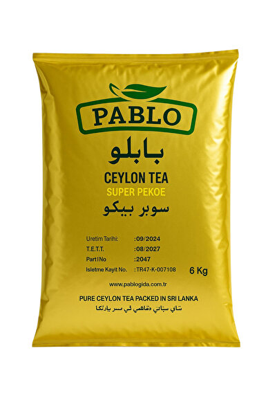 Pablo Seylan Sri Lanka Ceylon Siyah Çayı SÜPER PEKOE (6kg)