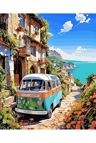 Picasso World Hobby Art Sayılarla Boyama Numaralı Tuval Seti Fırça Boya Dahil...