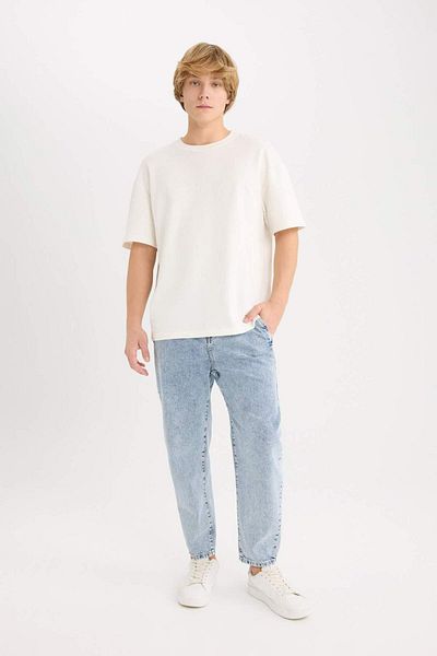 DeFacto Pantaloni lavabili de jeans cu picioare largi, relaxate, slouchy, E4733AX25SP