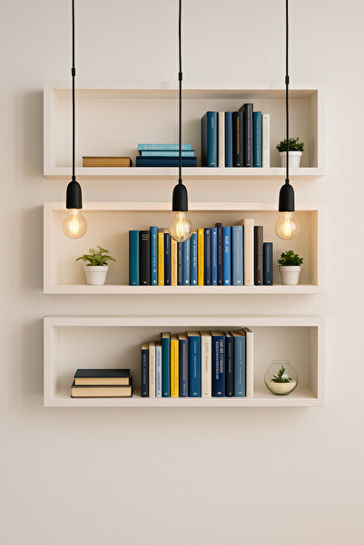 LIUWA Dekoratif duvar rafı 3lü ünite