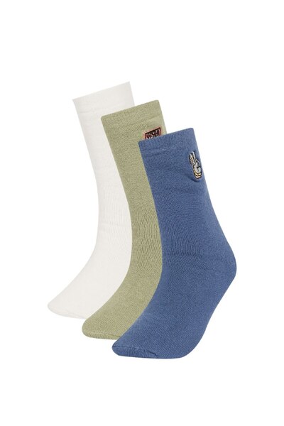 DeFacto Boy's 3-Piece Cotton Long Socks D8123A8Ns