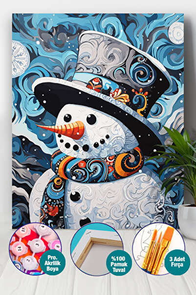 Picasso World Hobby Art Sayılarla Boyama Numaralı Tuval Seti Fırça Boya Dahil...