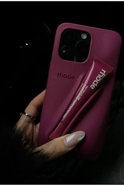 FİŞNEİLETİŞİM iPhone 14 Promax Compatible Rhode Case (Bordo)