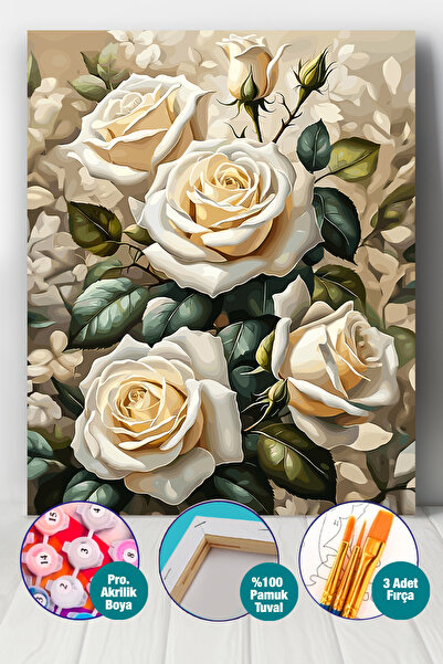 Picasso World Hobby Art Sayılarla Boyama Numaralı Tuval Seti Fırça Boya Dahil...