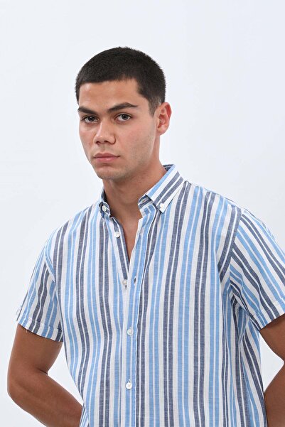 SHIRTSPRO shirtpro cotton regular fit short sleeve button down collar shirt i...