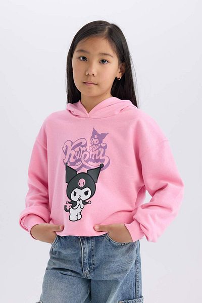 DeFacto Hatsune Miku Girls Oversize Hooded Sweatshirt - D2828A824Wn