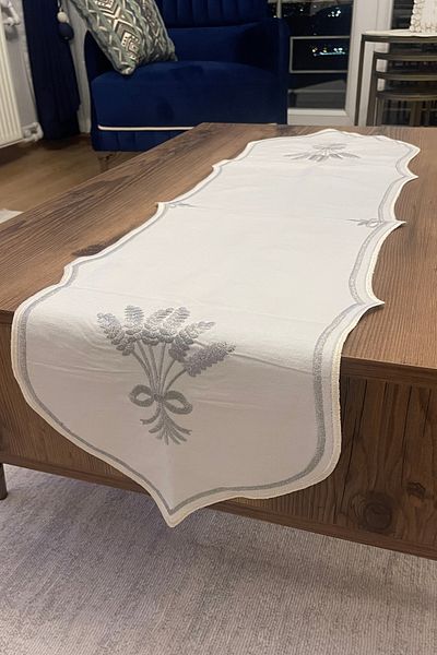 NB Neubella Home Nerina Runner Lux Ranır Prezentare Brodată Masă de cafea Consolă Husă de bucătărie Portofel fără încurcături Lenjerie de dantelă