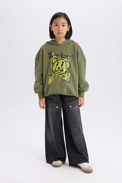 DeFacto Girls Oversize Wide Fit Hooded Sweatshirt D1567A824Wn