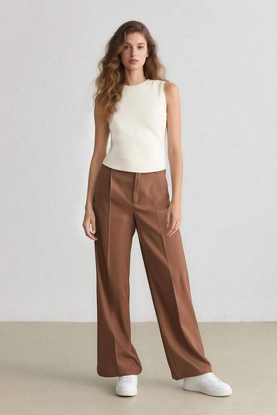 DeFacto Wide Leg Pocket High Waist Wide Leg Long Length Pants 3195116